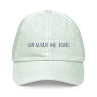 GIN MADE ME TONIC... Embroided Pastel Hat