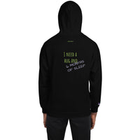 I NEED A HUG AND 6 MONTHS OF SLEEP ... Embroided Unisex Hoodie