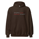 DELIGHTFULLY CHAOTIC ... Embroided Unisex Hoodie